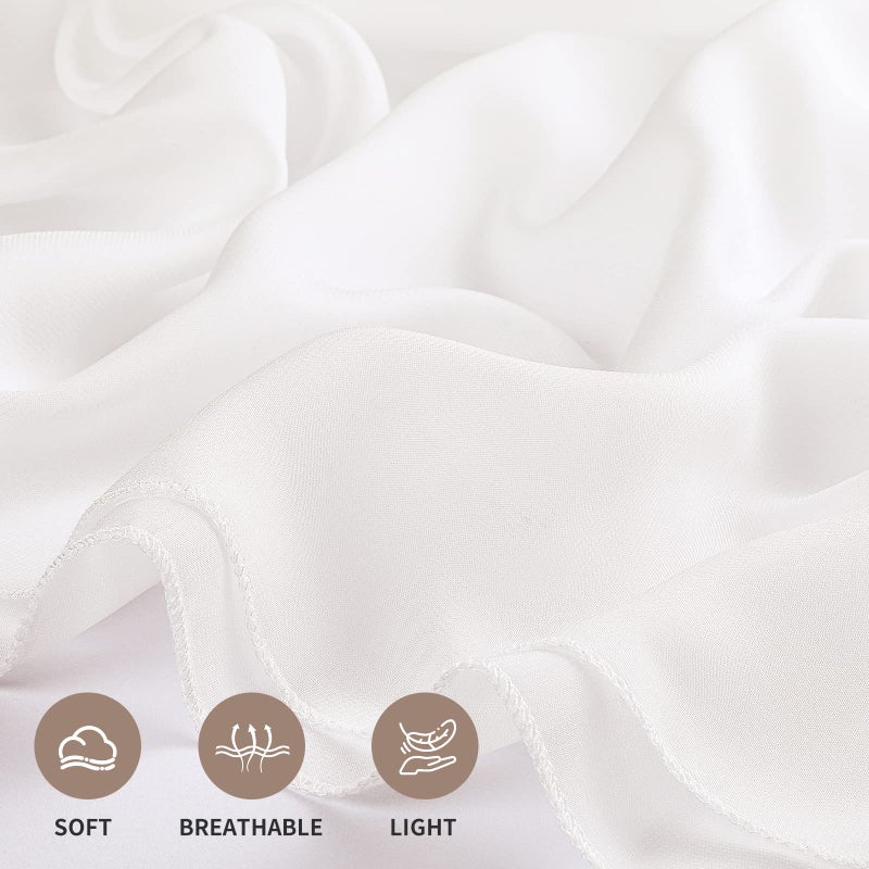 SoarDream White Table Runner Wedding Chiffon Table Runner 27x120 Inches Long Table Runners Elegant Sheer Drapes Fabric for Outdoor Table Decoration - Image 3